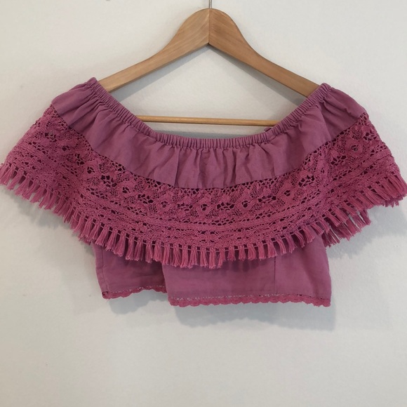 Off the shoulder crop top - Picture 1 of 4